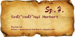 Szécsényi Herbert névjegykártya